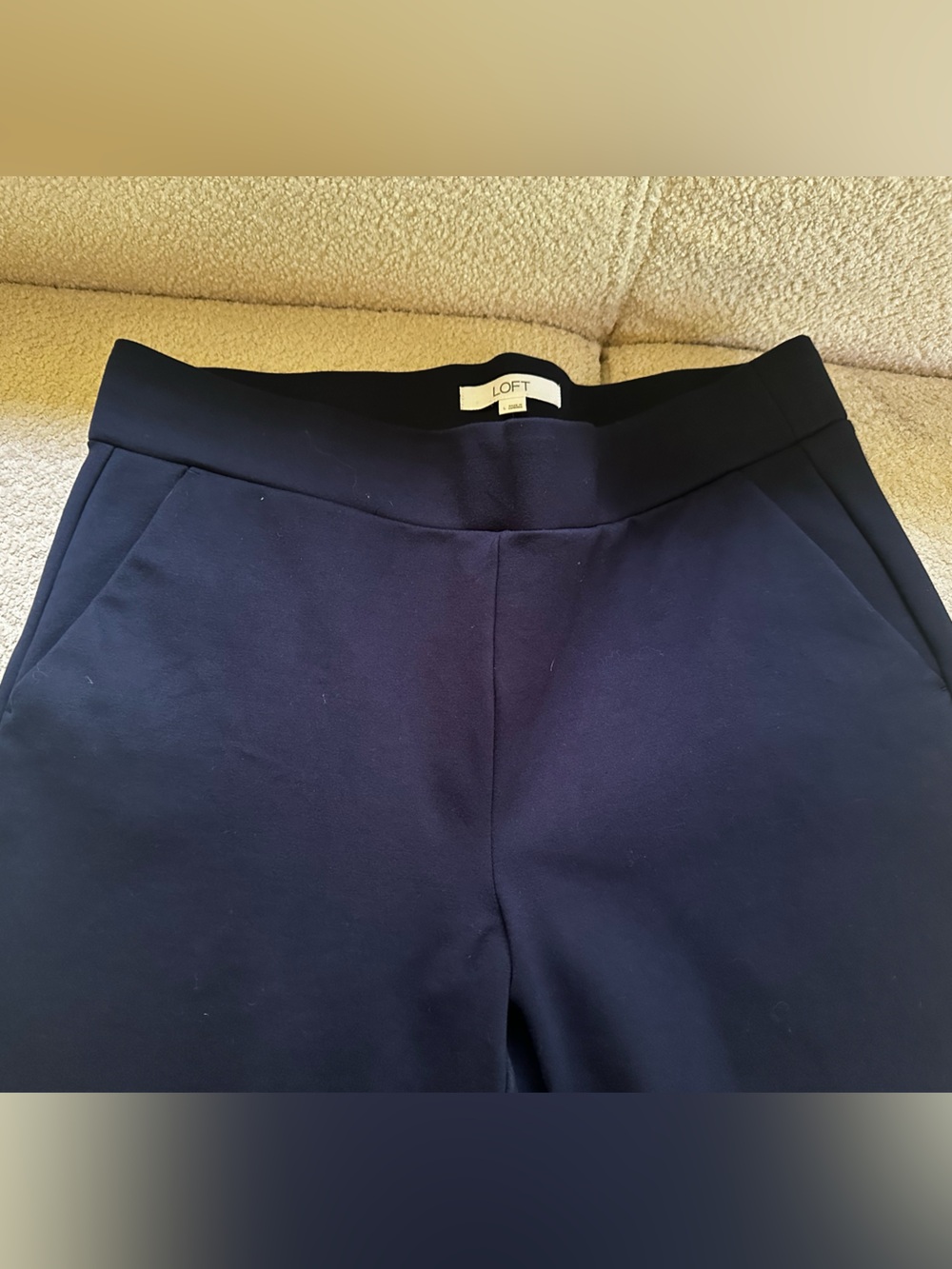 LOFT Dark Navy Stretch Ponte Pull-On Pants